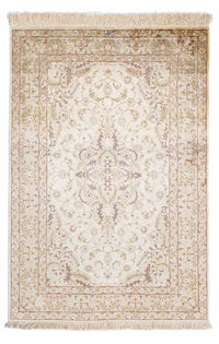 Alfombra persa - Ghom - 147 x 99 cm - beige