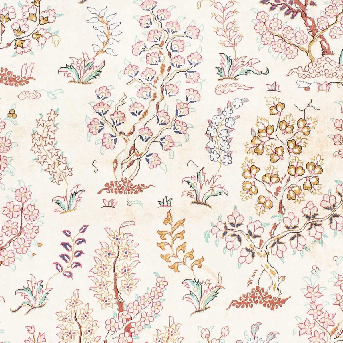 Alfombra persa - Ghom - 146 x 104 cm - beige