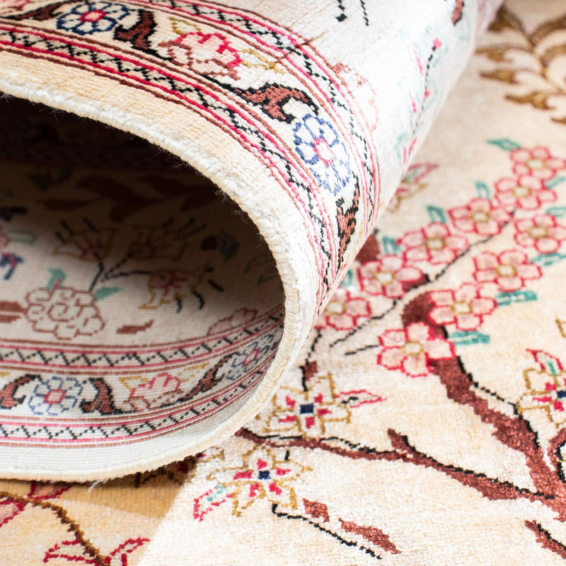 Alfombra persa - Ghom - 146 x 104 cm - beige