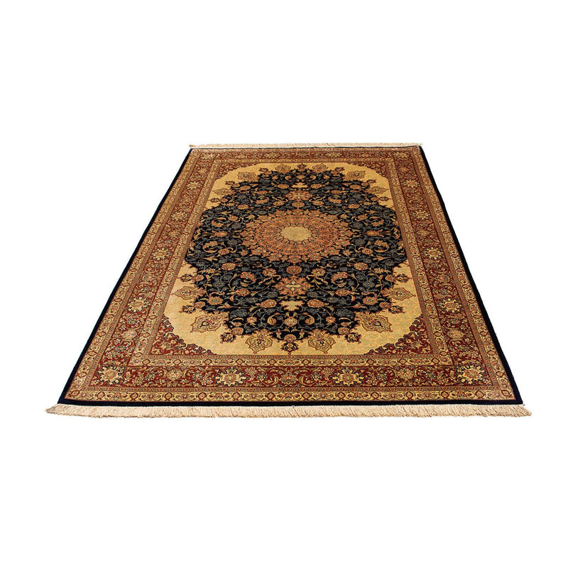 Alfombra de seda - Ghom Seda - Prima - 216 x 132 cm - azul oscuro