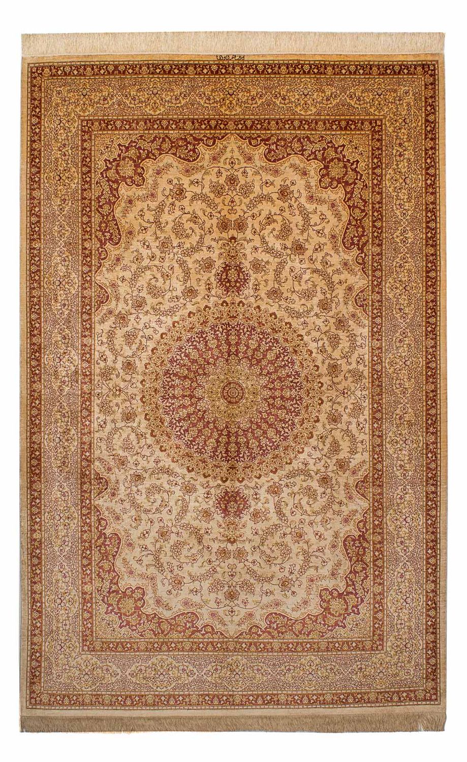 Alfombra de seda - Ghom Seda - Prima - 237 x 154 cm - marrón