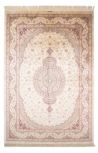 Alfombra persa - Ghom - 233 x 158 cm - beige