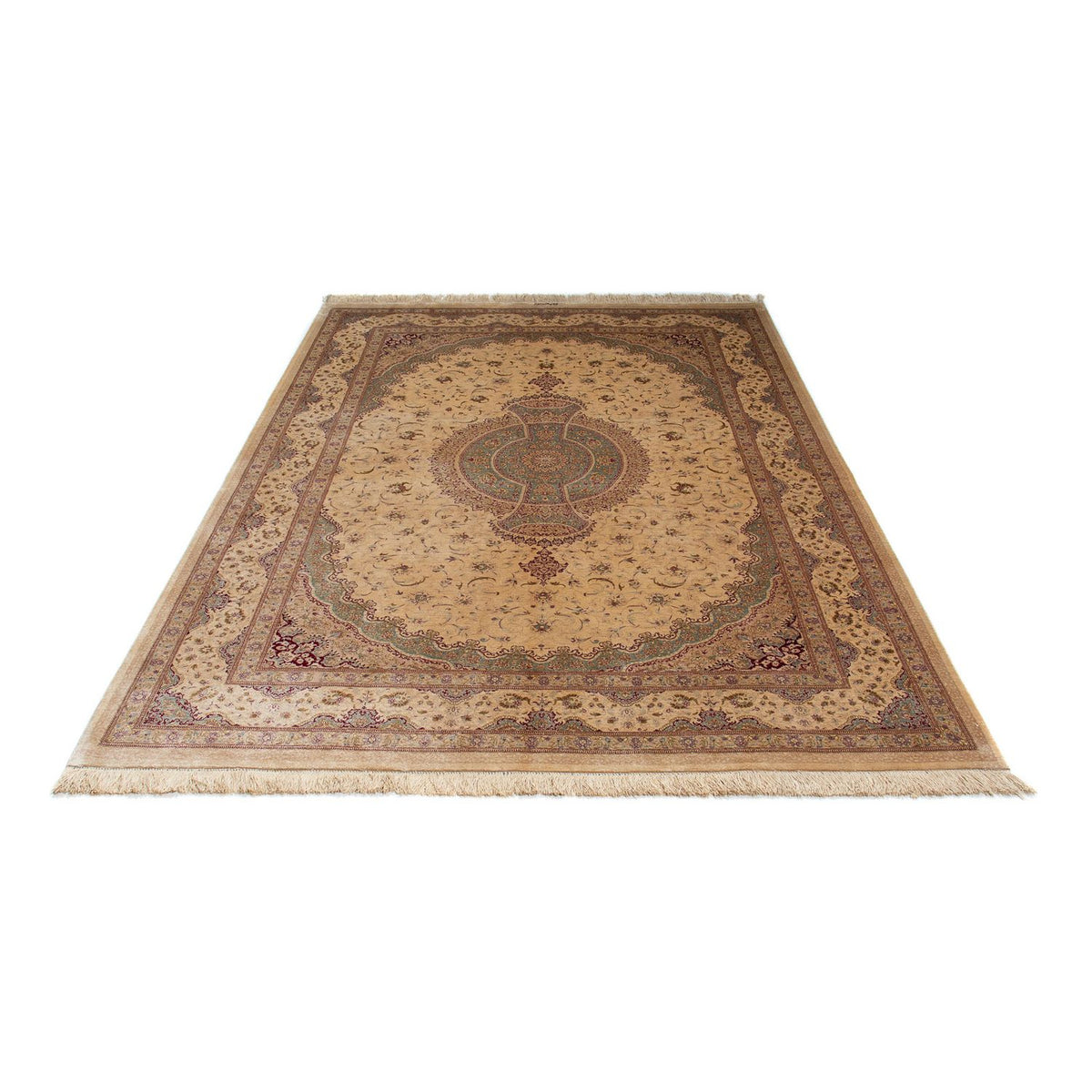 Alfombra persa - Ghom - 233 x 158 cm - beige