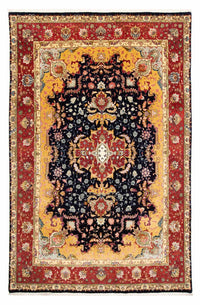 Alfombra Persa - Tabriz - Real - 288 x 190 cm - azul oscuro