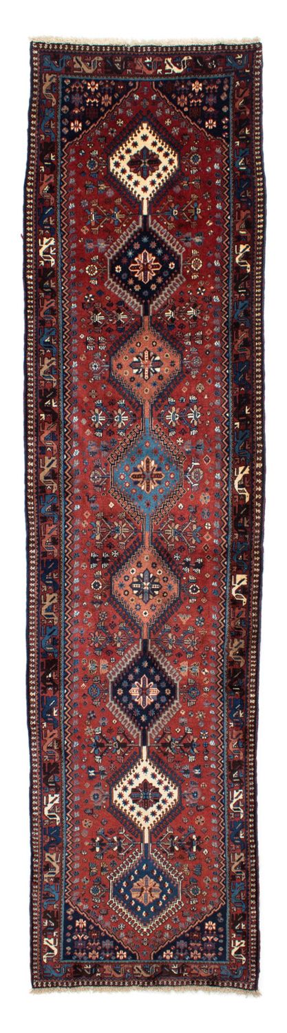 Alfombra de pasillo Alfombra persa - Nómada - 370 x 84 cm - rojo oscuro