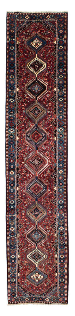 Alfombra de pasillo Alfombra persa - Nómada - 368 x 80 cm - rojo oscuro