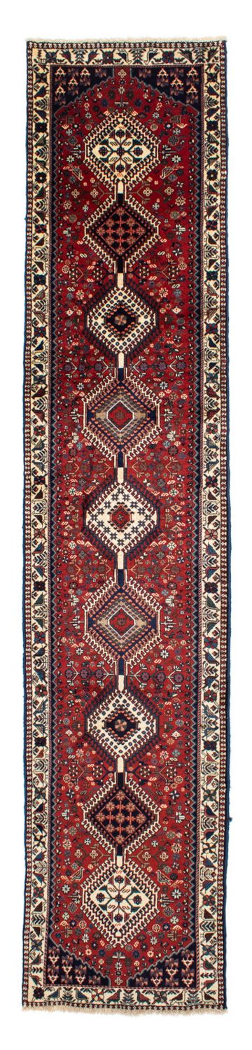 Alfombra de pasillo Alfombra persa - Nómada - 380 x 78 cm - rojo oscuro