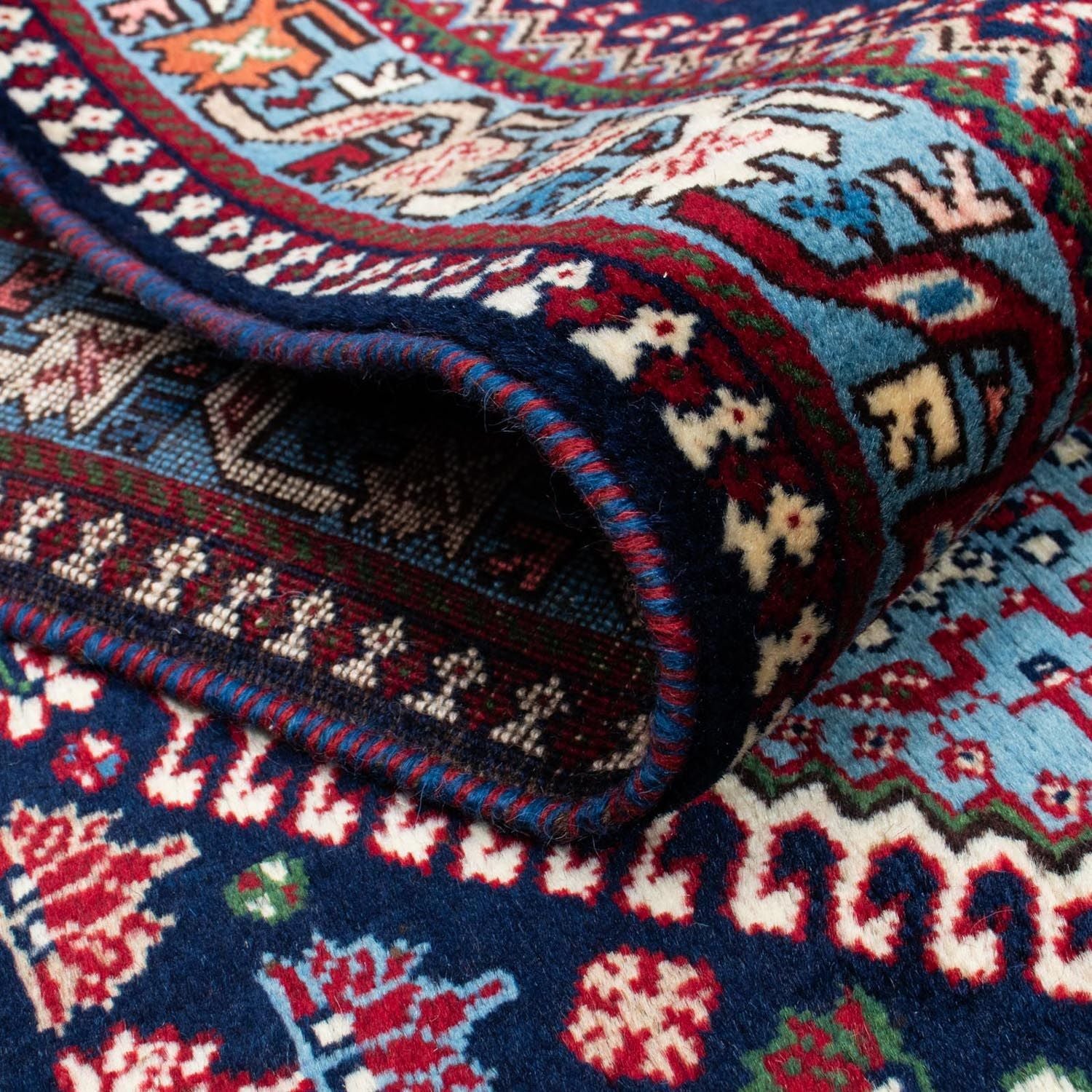 Alfombra de pasillo Alfombra persa - Nómada - 580 x 83 cm - azul oscuro