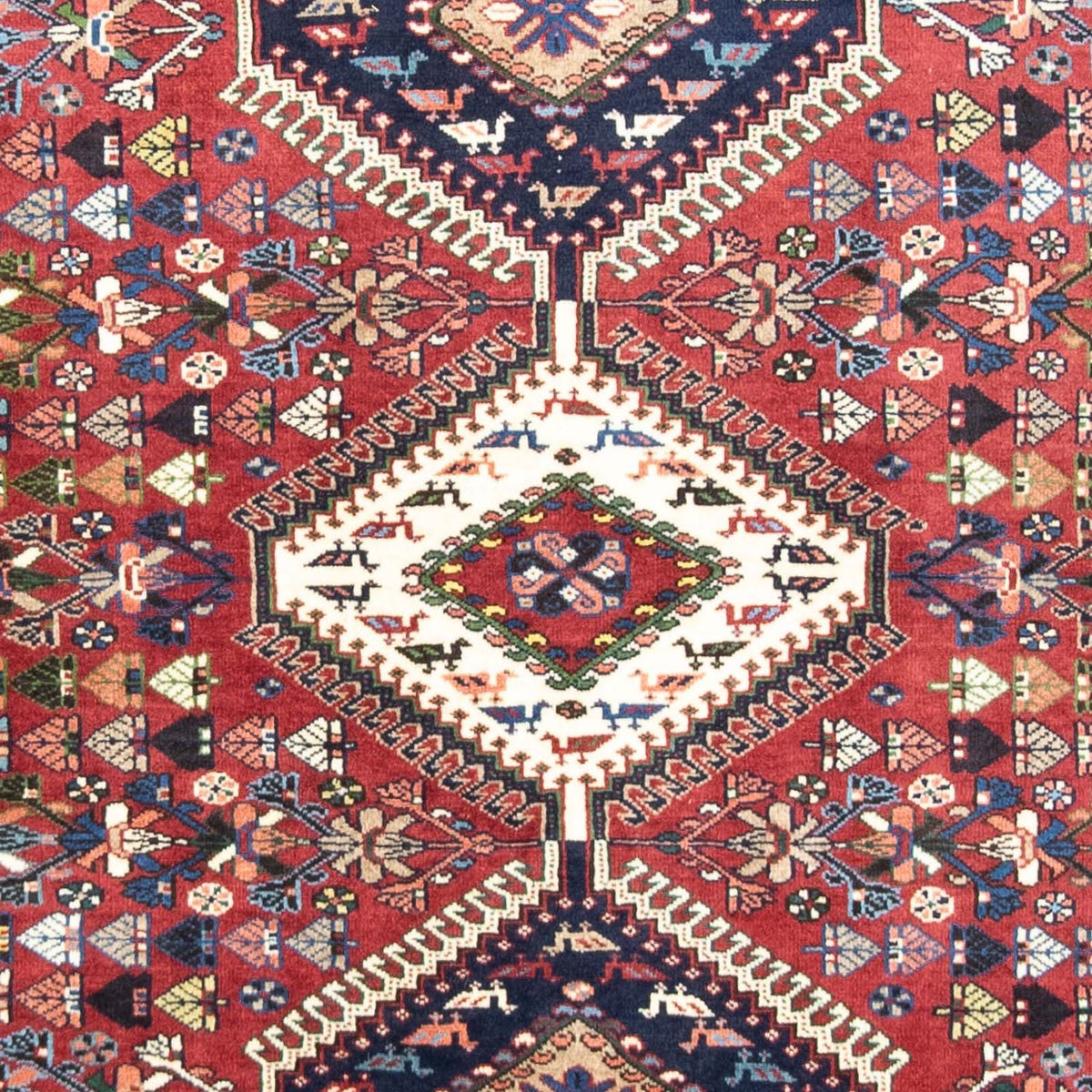 Alfombra persa - Nómada - 217 x 130 cm - rojo oscuro