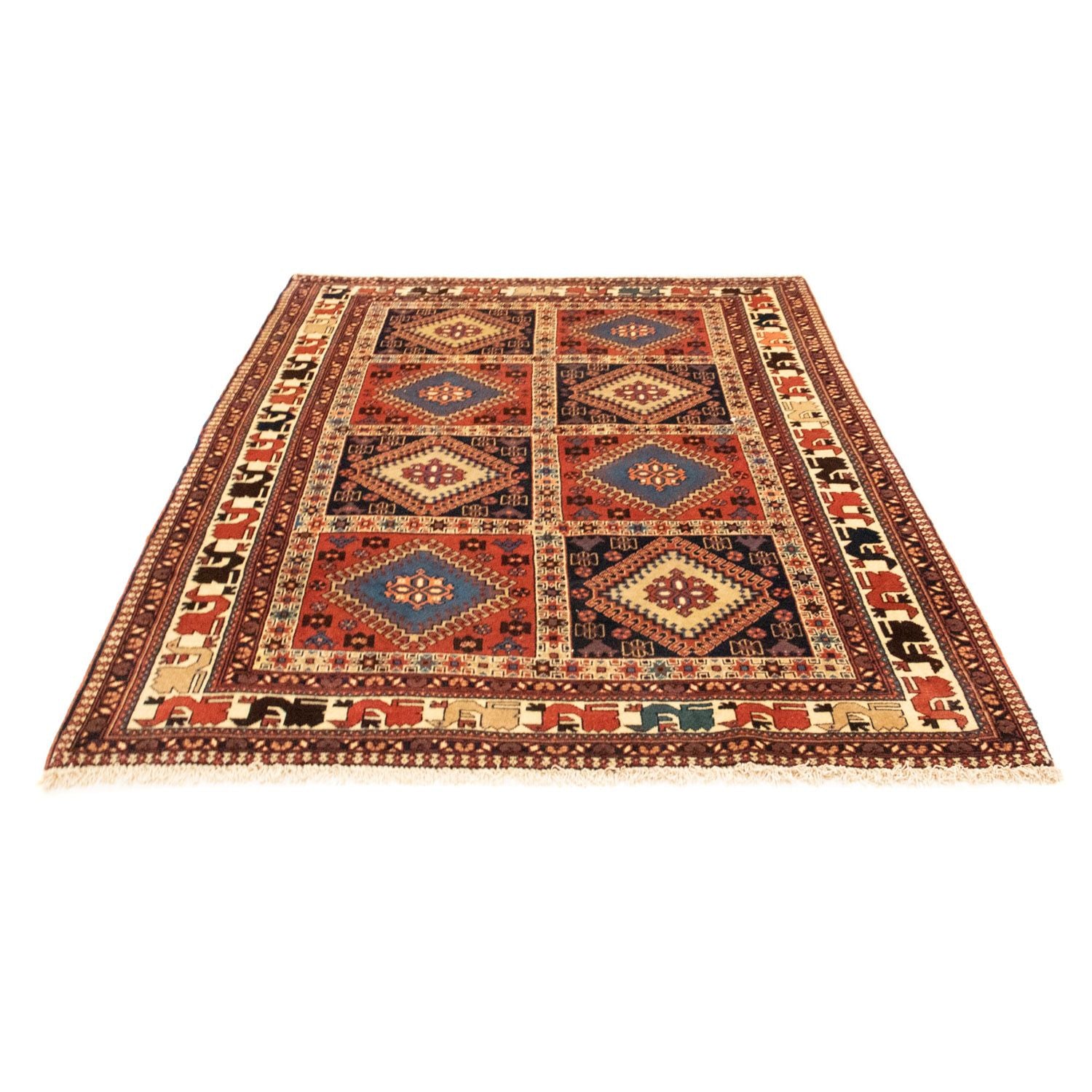 Alfombra persa - Nómada - 208 x 145 cm - multicolor