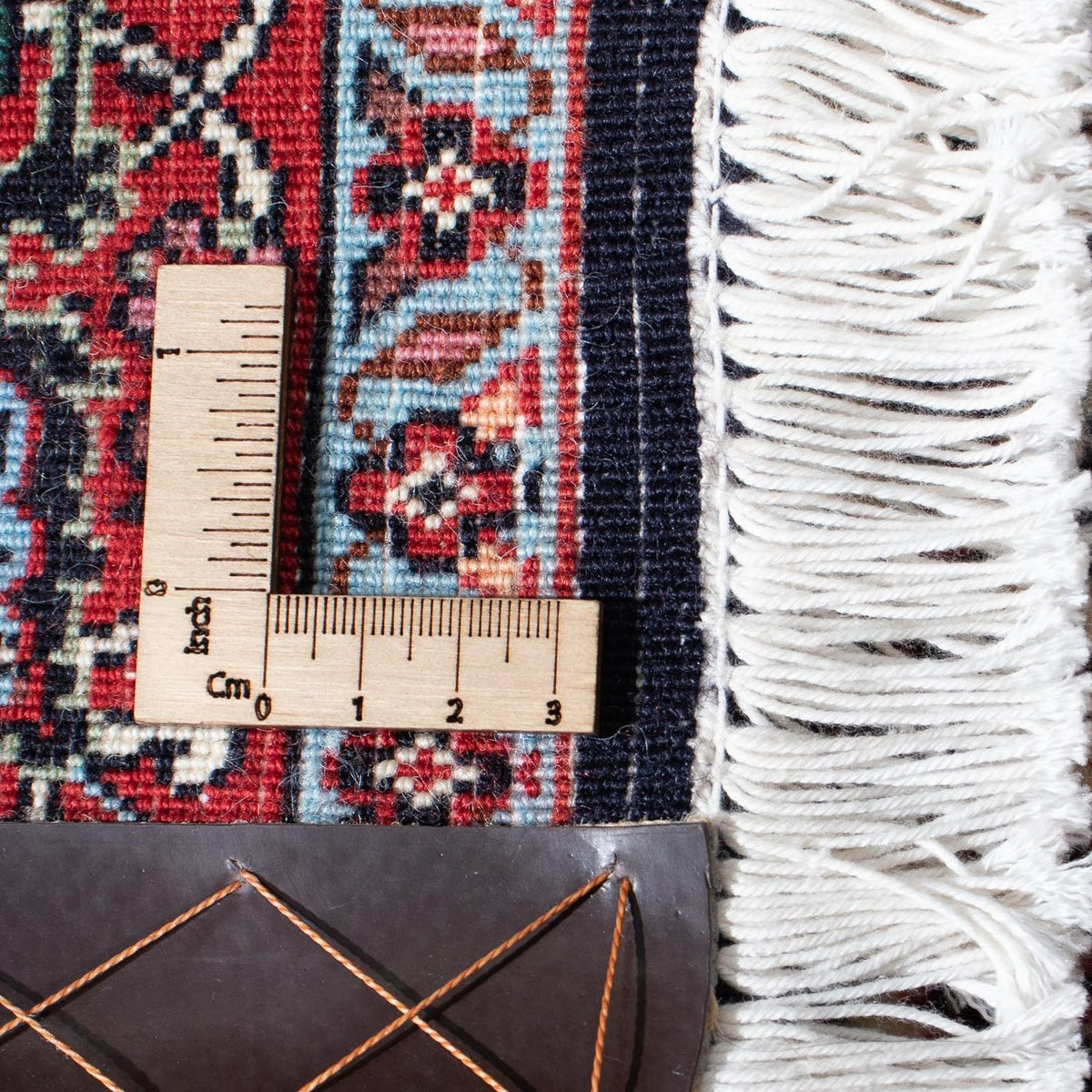 Alfombra de pasillo Alfombra persa - Bidjar - 212 x 74 cm - rojo oscuro