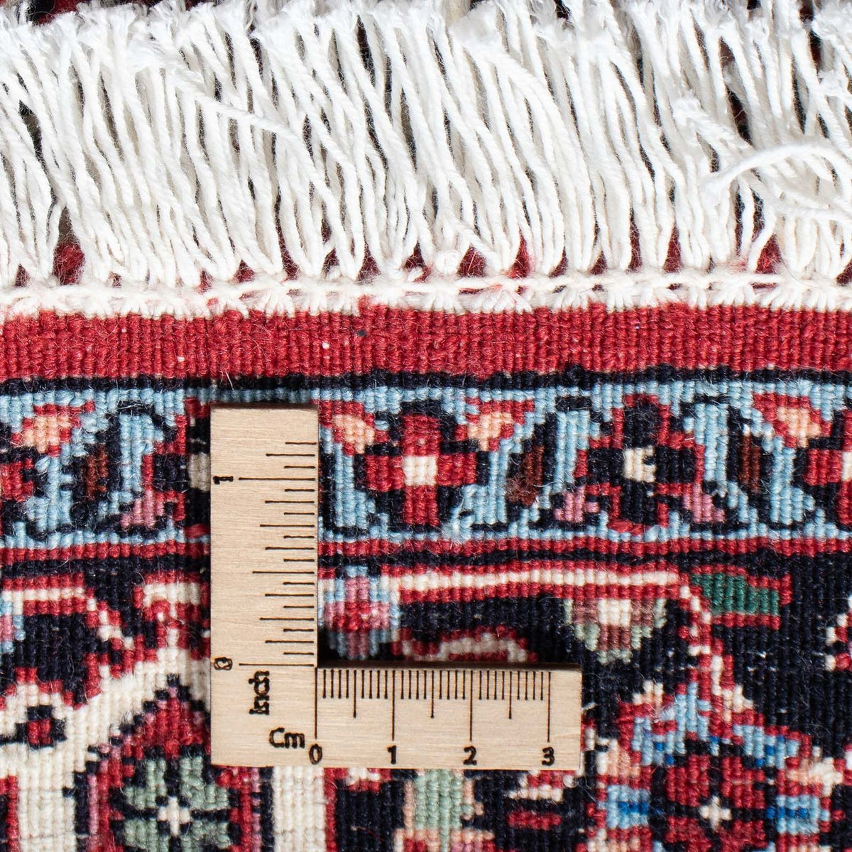 Alfombra de pasillo Alfombra persa - Bidjar - 205 x 74 cm - rojo oscuro