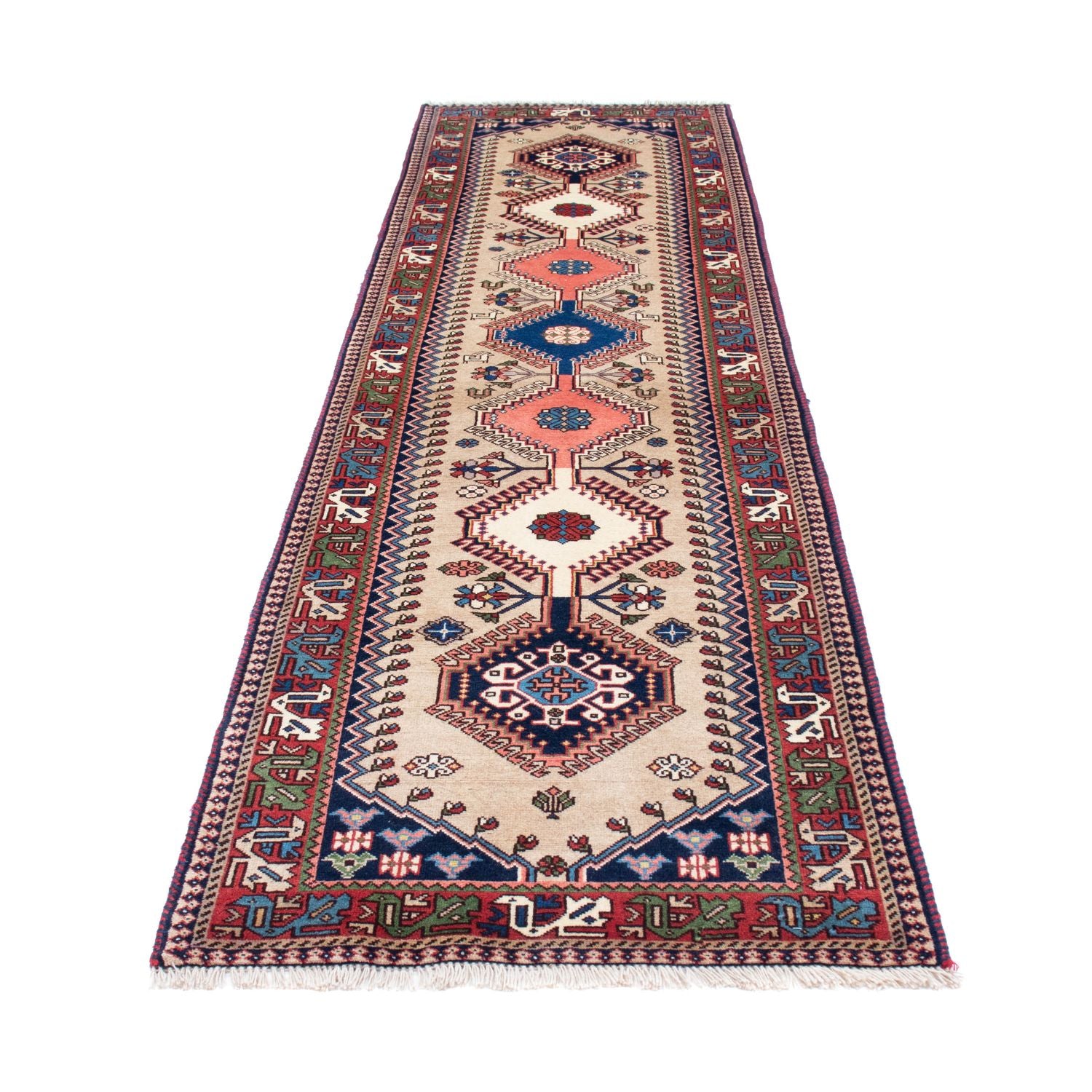 Alfombra de pasillo Alfombra persa - Nómada - 292 x 80 cm - beige