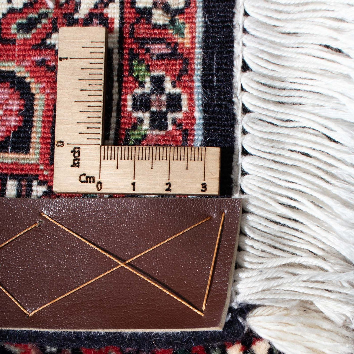 Alfombra de pasillo Alfombra persa - Bidjar - 300 x 83 cm - rojo oscuro