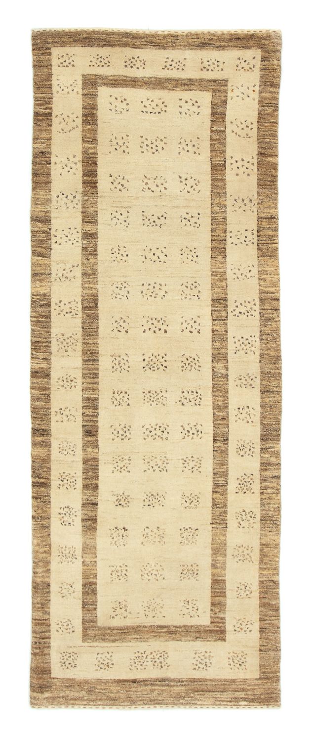 Alfombra de pasillo Alfombra Gabbeh - Indus - 212 x 78 cm - beige