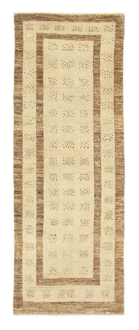 Alfombra de pasillo Alfombra Gabbeh - Indus - 212 x 78 cm - beige