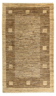 Alfombra Gabbeh - Indus - 126 x 77 cm - marrón claro