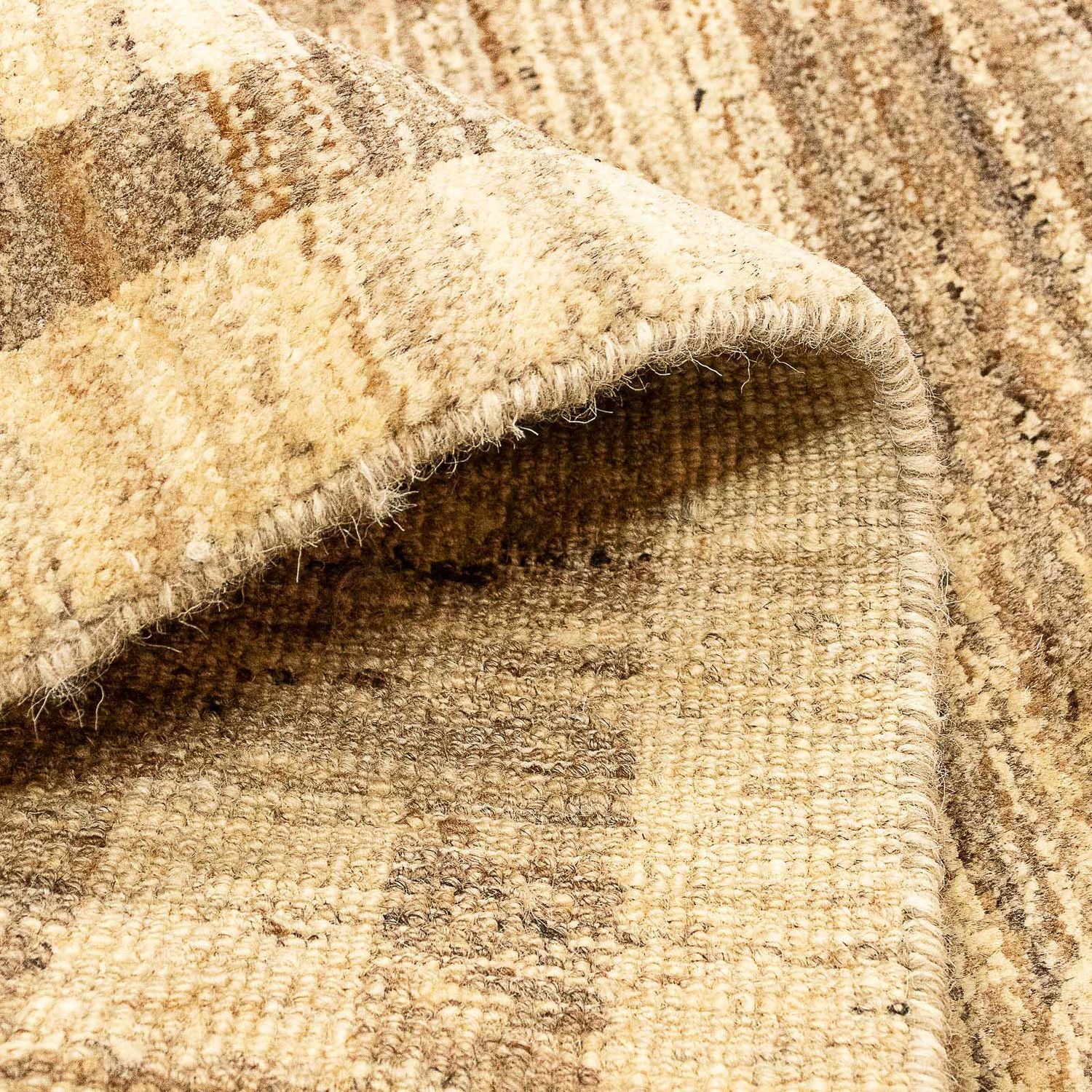 Alfombra Gabbeh - Indus - 126 x 77 cm - marrón claro