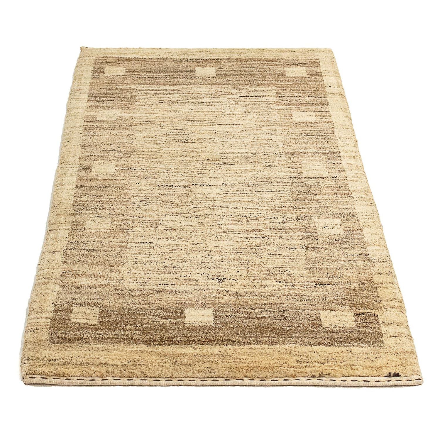 Alfombra Gabbeh - Indus - 127 x 72 cm - marrón claro