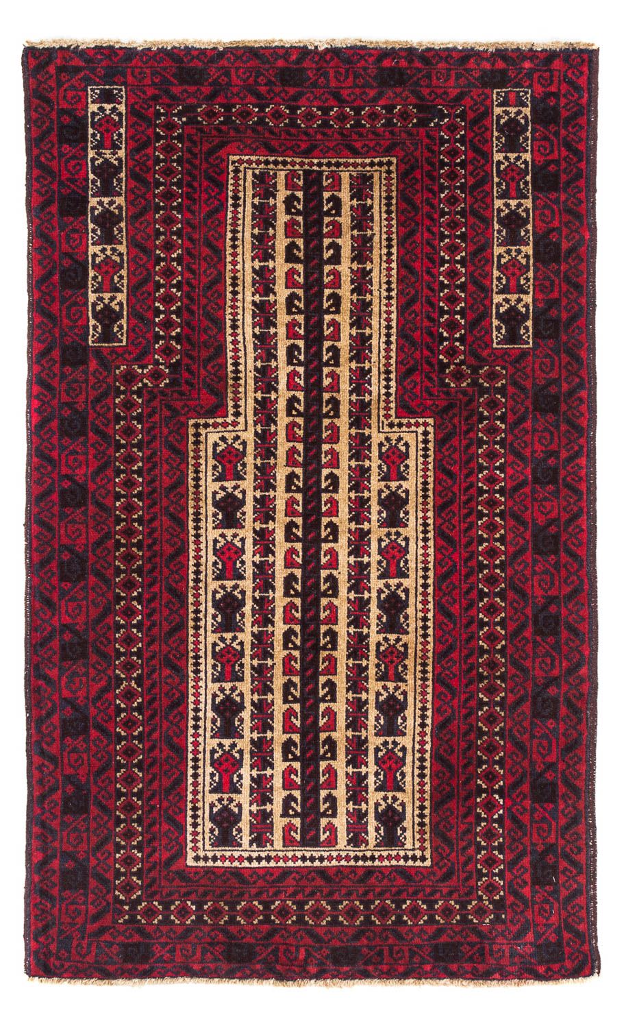 Alfombra Belutsch - 130 x 82 cm - rojo oscuro
