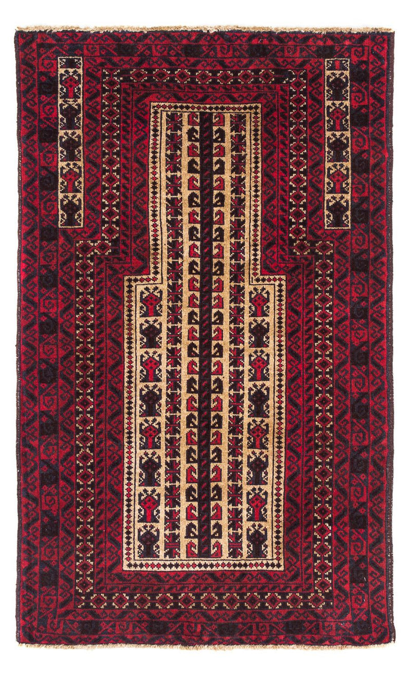 Alfombra Belutsch - 130 x 82 cm - rojo oscuro