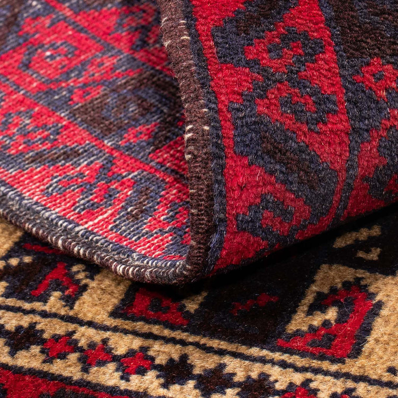 Alfombra Belutsch - 130 x 82 cm - rojo oscuro