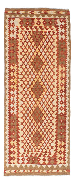 Alfombra de pasillo Alfombra Kelim - Oriental - 197 x 79 cm - beige