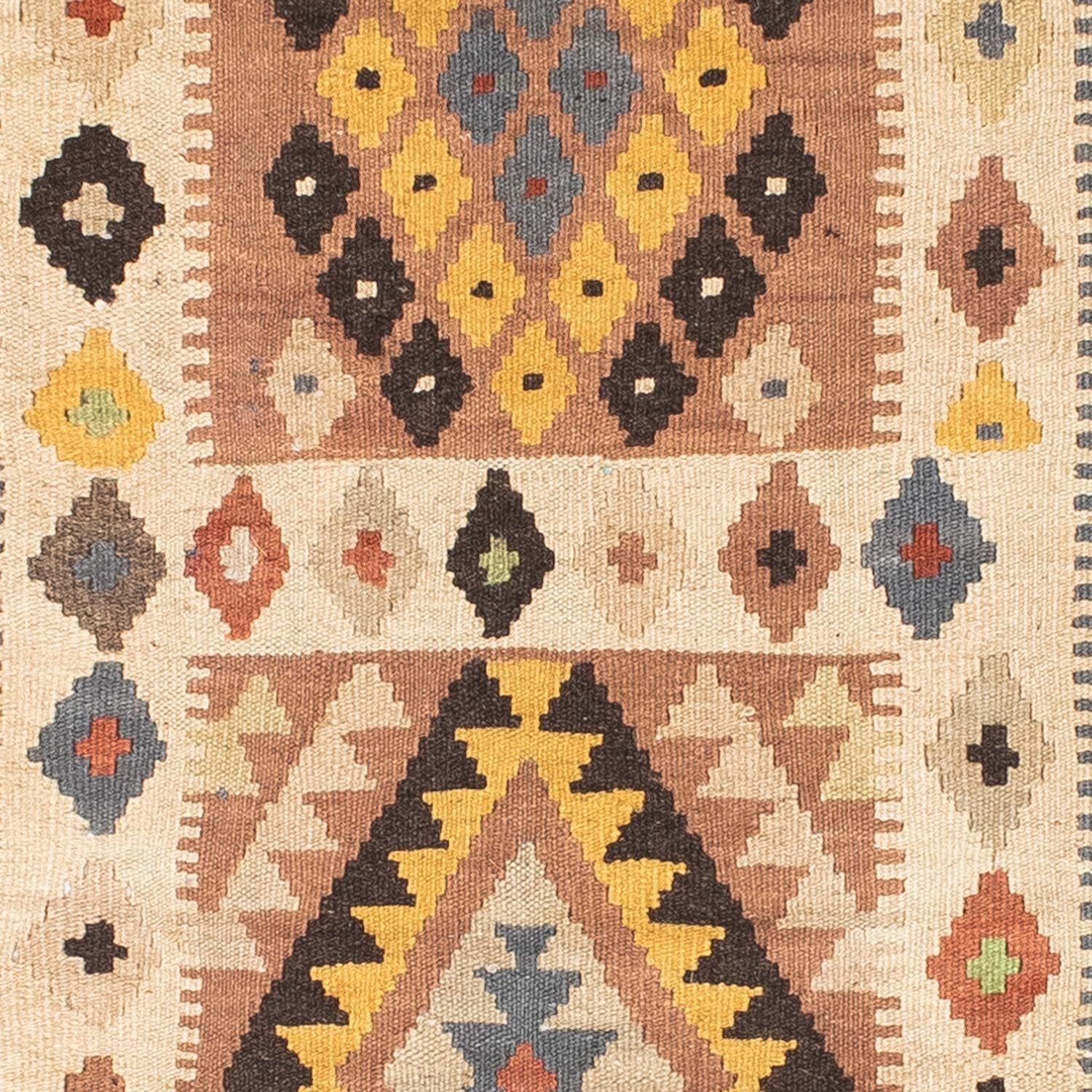Alfombra de pasillo Alfombra Kelim - Oriental - 208 x 82 cm - beige