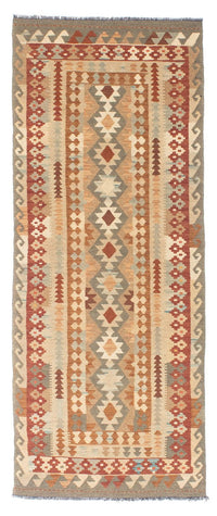Alfombra de pasillo Alfombra Kelim - Oriental - 200 x 78 cm - beige