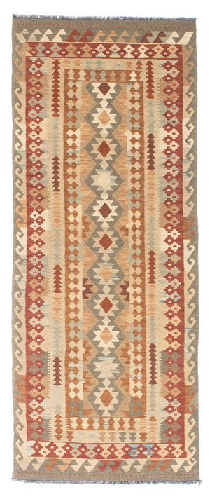 Alfombra de pasillo Alfombra Kelim - Oriental - 200 x 78 cm - beige