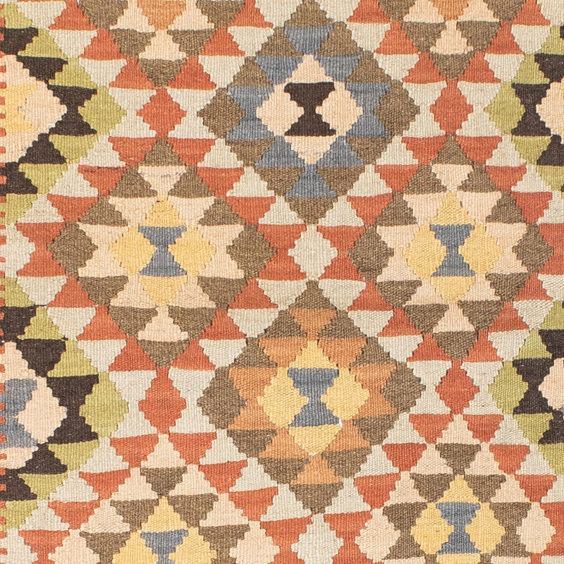 Alfombra de pasillo Alfombra Kelim - Oriental - 200 x 91 cm - marrón claro