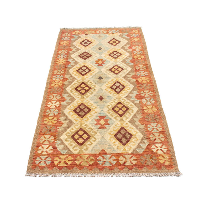 Alfombra de pasillo Alfombra Kelim - Oriental - 201 x 78 cm - beige