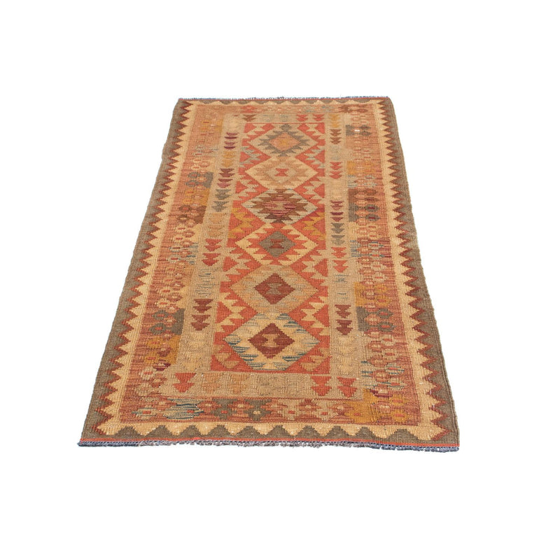 Alfombra de pasillo Alfombra Kelim - Oriental - 192 x 78 cm - marrón claro