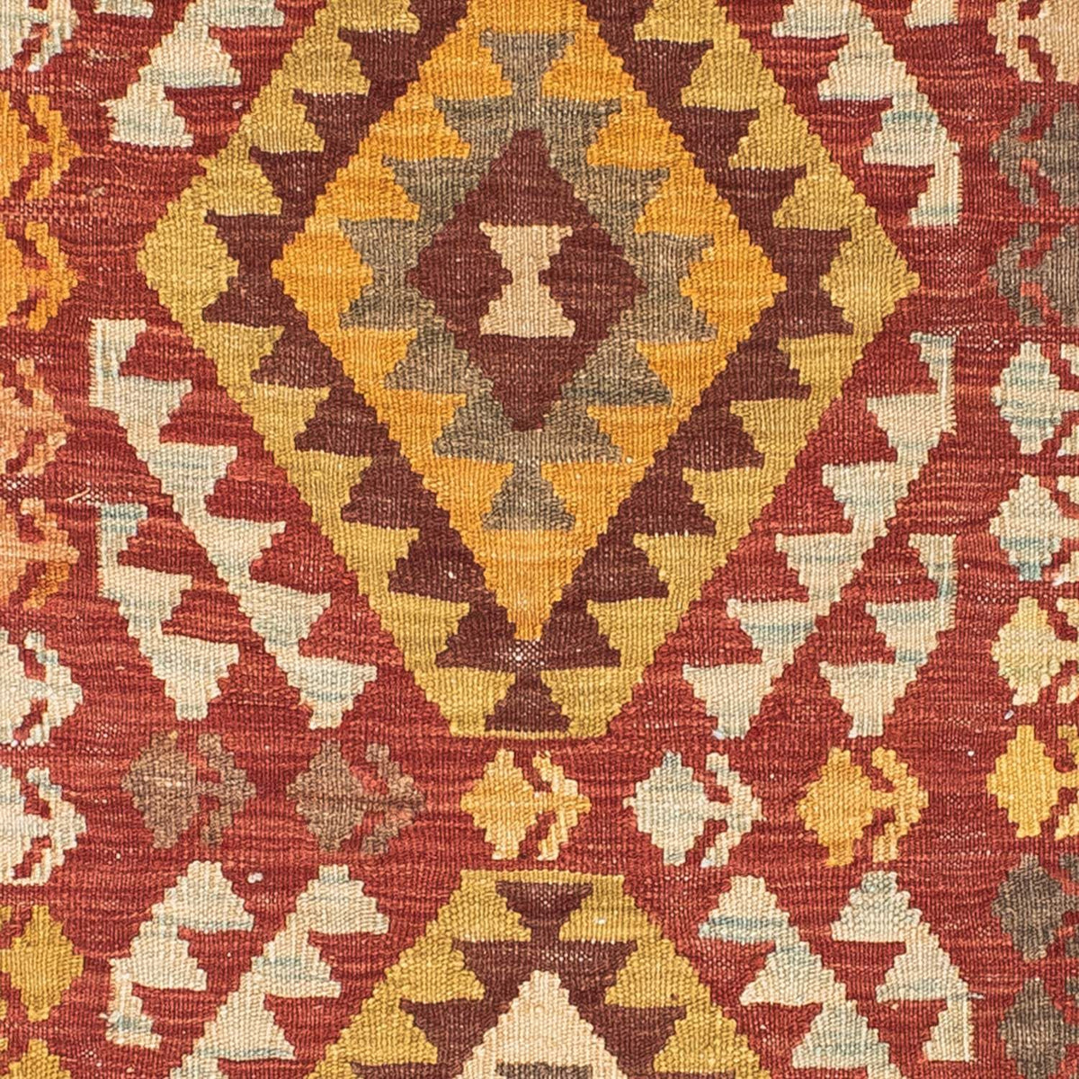 Alfombra de pasillo Alfombra Kelim - Oriental - 189 x 78 cm - rojo oscuro