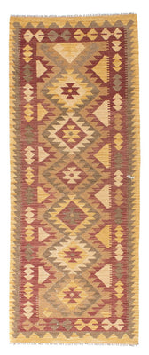 Alfombra de pasillo Alfombra Kelim - Oriental - 192 x 77 cm - marrón claro