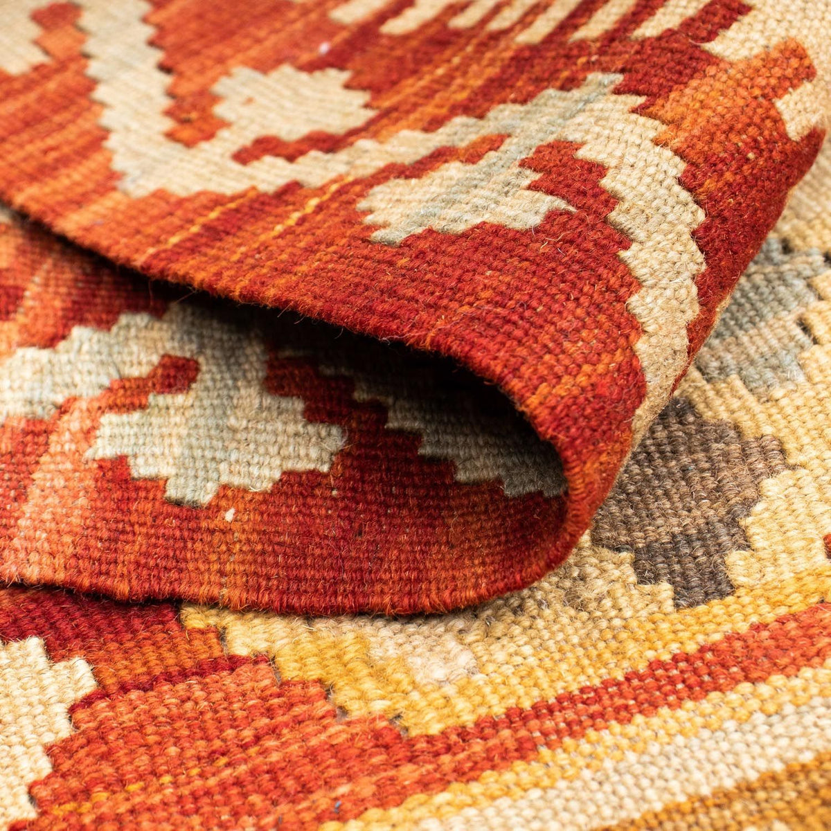 Alfombra de pasillo Alfombra Kelim - Oriental - 189 x 71 cm - óxido