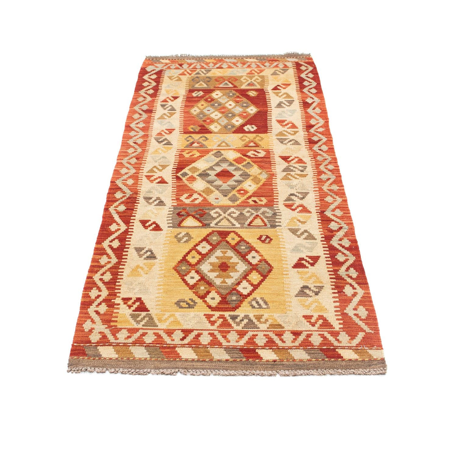 Alfombra de pasillo Alfombra Kelim - Oriental - 189 x 71 cm - óxido