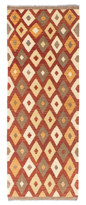 Alfombra de pasillo Alfombra Kelim - Oriental - 193 x 73 cm - óxido