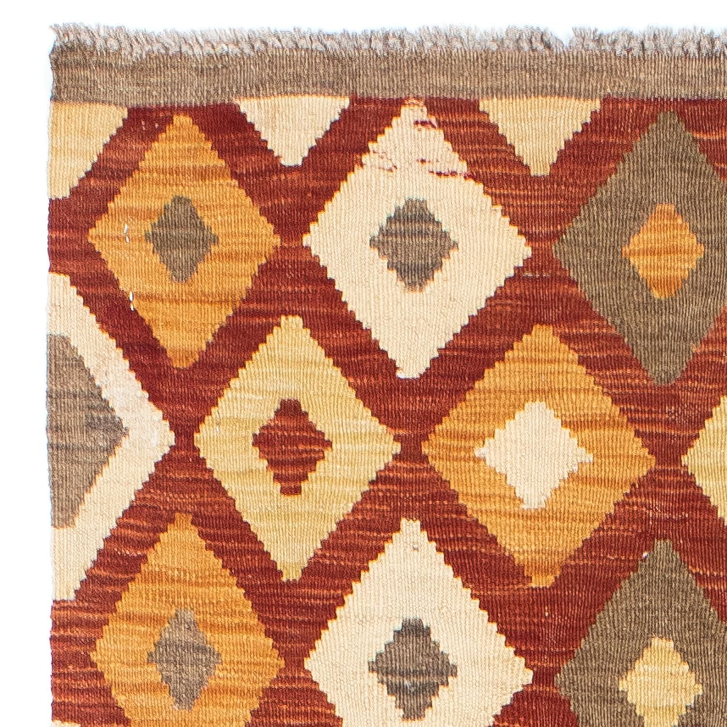 Alfombra de pasillo Alfombra Kelim - Oriental - 193 x 73 cm - óxido