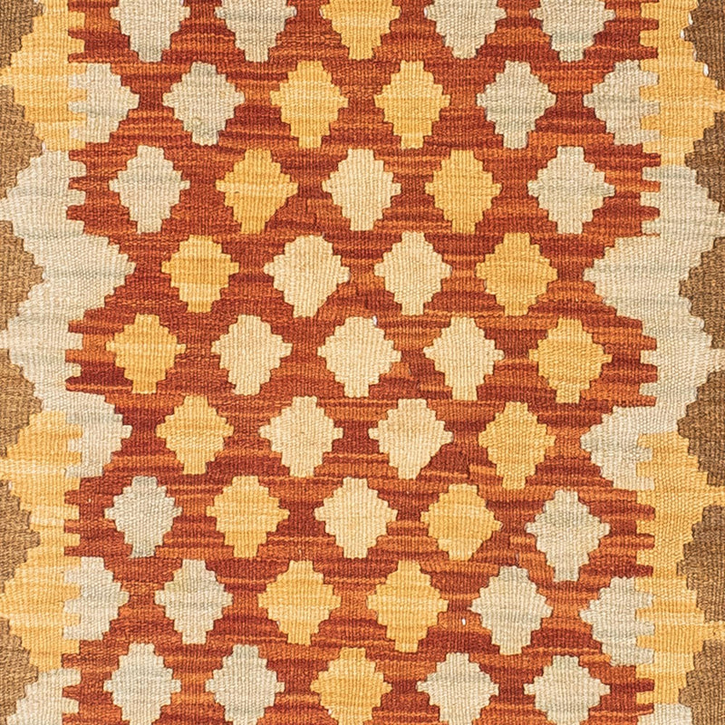 Alfombra de pasillo Alfombra Kelim - Oriental - 191 x 74 cm - marrón claro