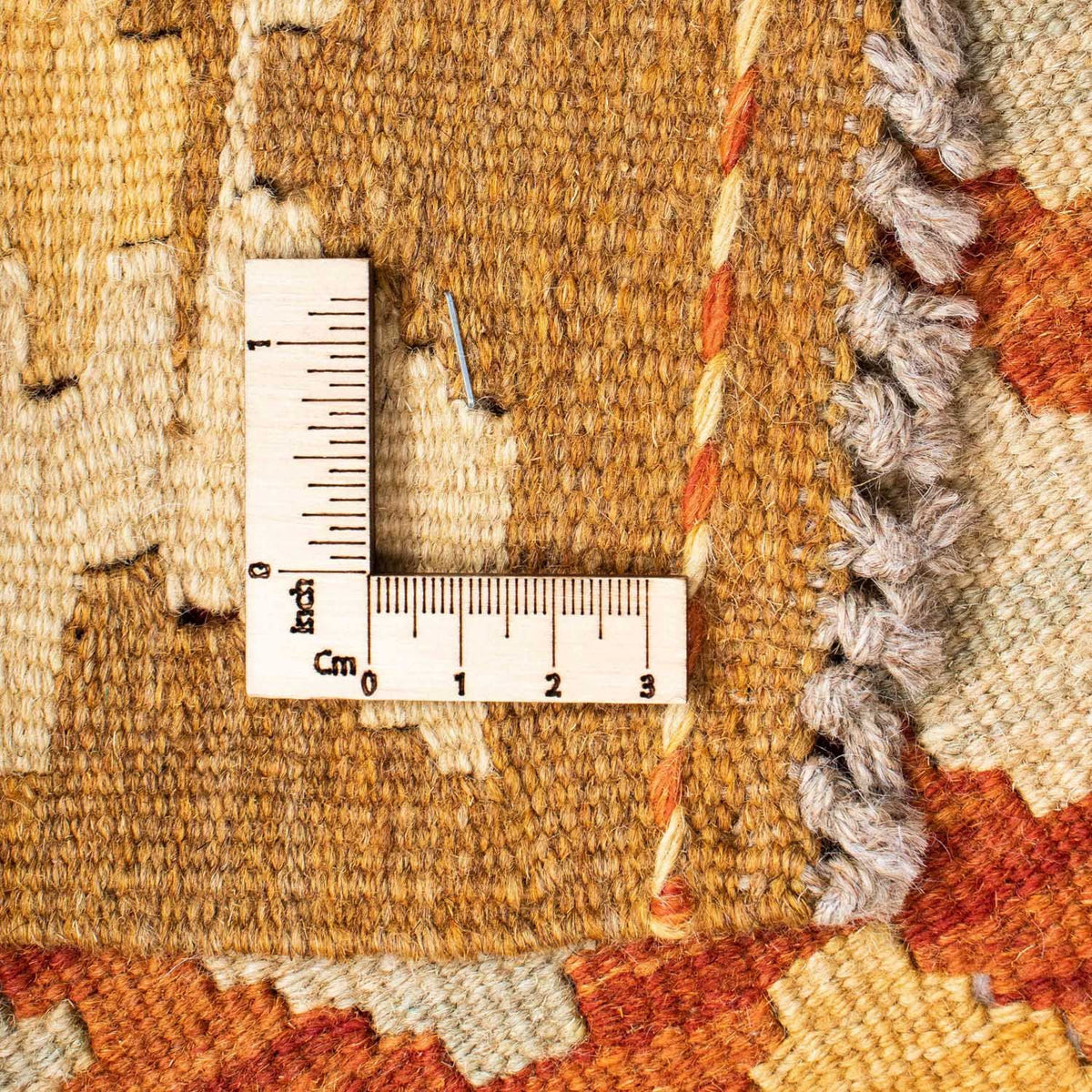 Alfombra de pasillo Alfombra Kelim - Oriental - 191 x 74 cm - marrón claro