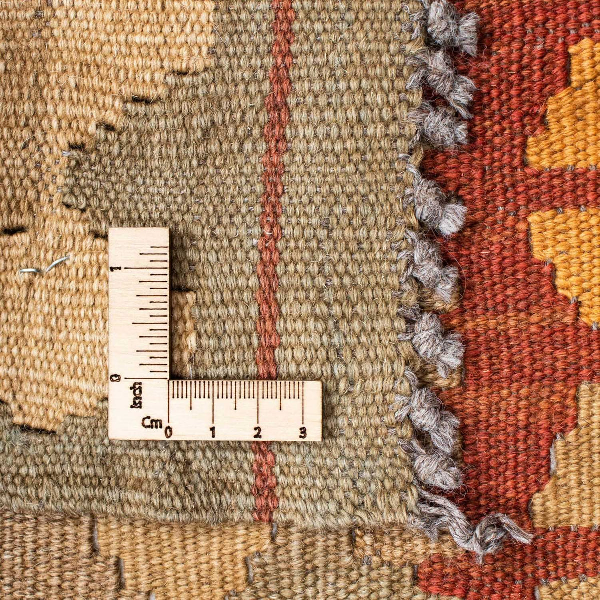 Alfombra de pasillo Alfombra Kelim - Oriental - 198 x 81 cm - marrón claro