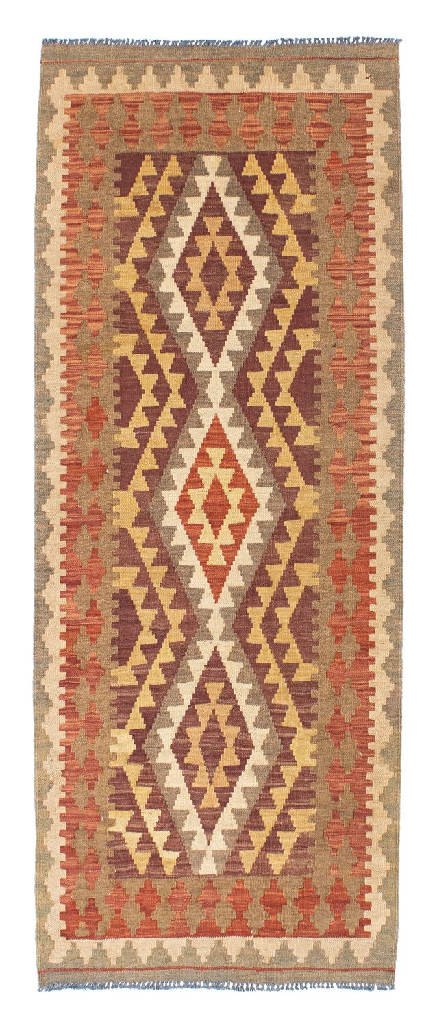 Alfombra de pasillo Alfombra Kelim - Oriental - 191 x 78 cm - marrón claro