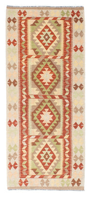 Alfombra de pasillo Alfombra Kelim - Oriental - 196 x 86 cm - beige