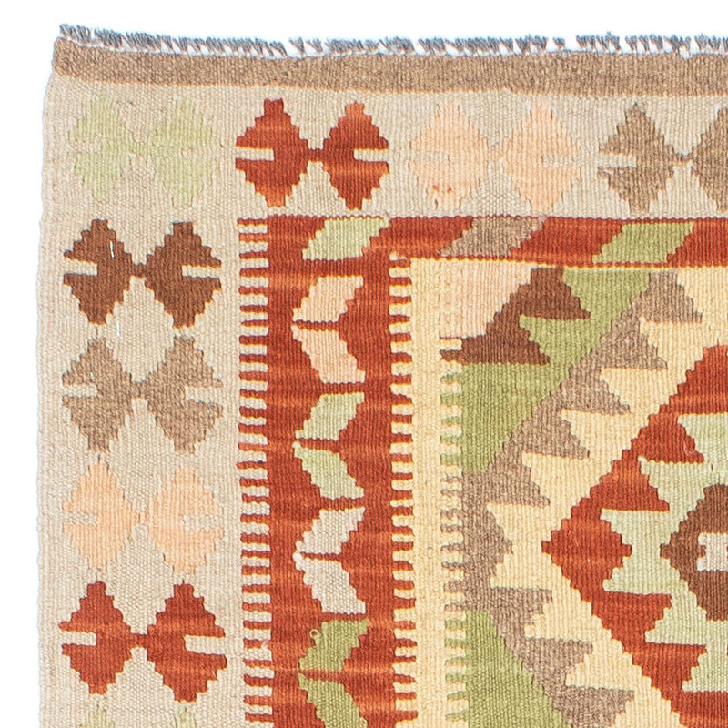 Alfombra de pasillo Alfombra Kelim - Oriental - 196 x 86 cm - beige