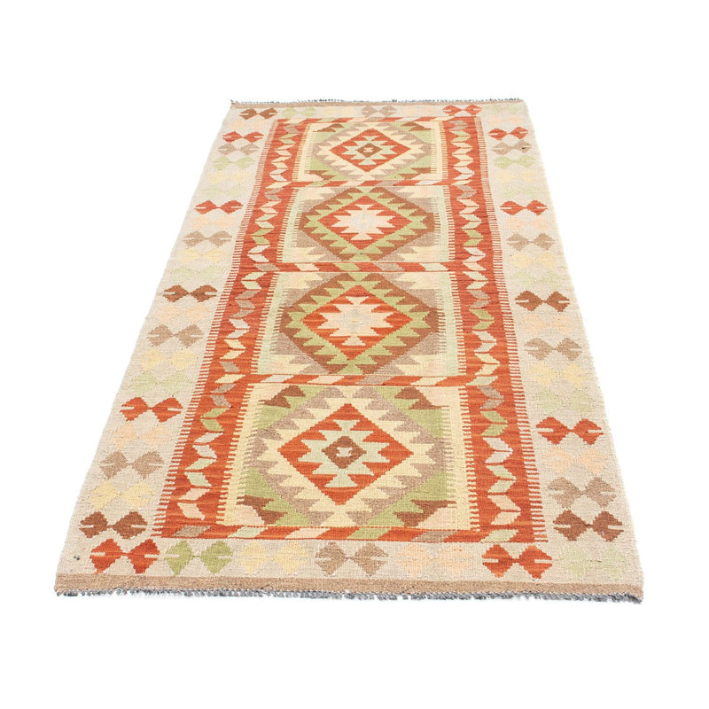 Alfombra de pasillo Alfombra Kelim - Oriental - 196 x 86 cm - beige