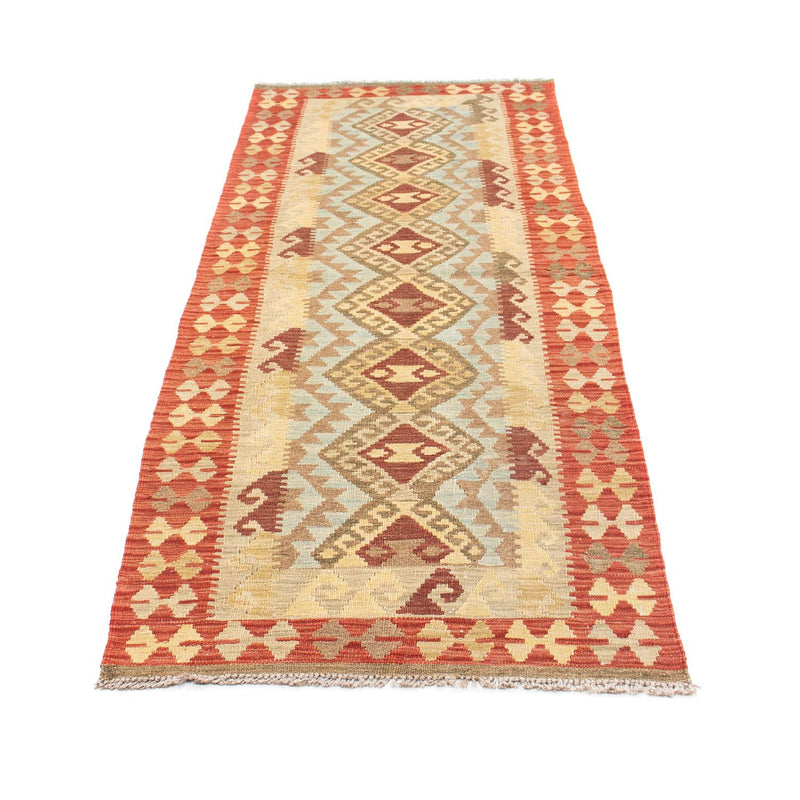 Alfombra de pasillo Alfombra Kelim - Oriental - 201 x 73 cm - rojo
