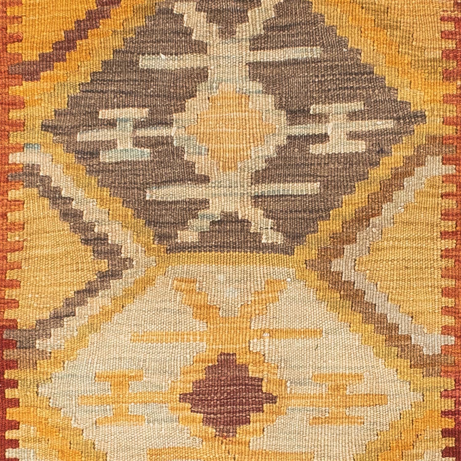 Alfombra de pasillo Alfombra Kelim - Oriental - 185 x 75 cm - oro