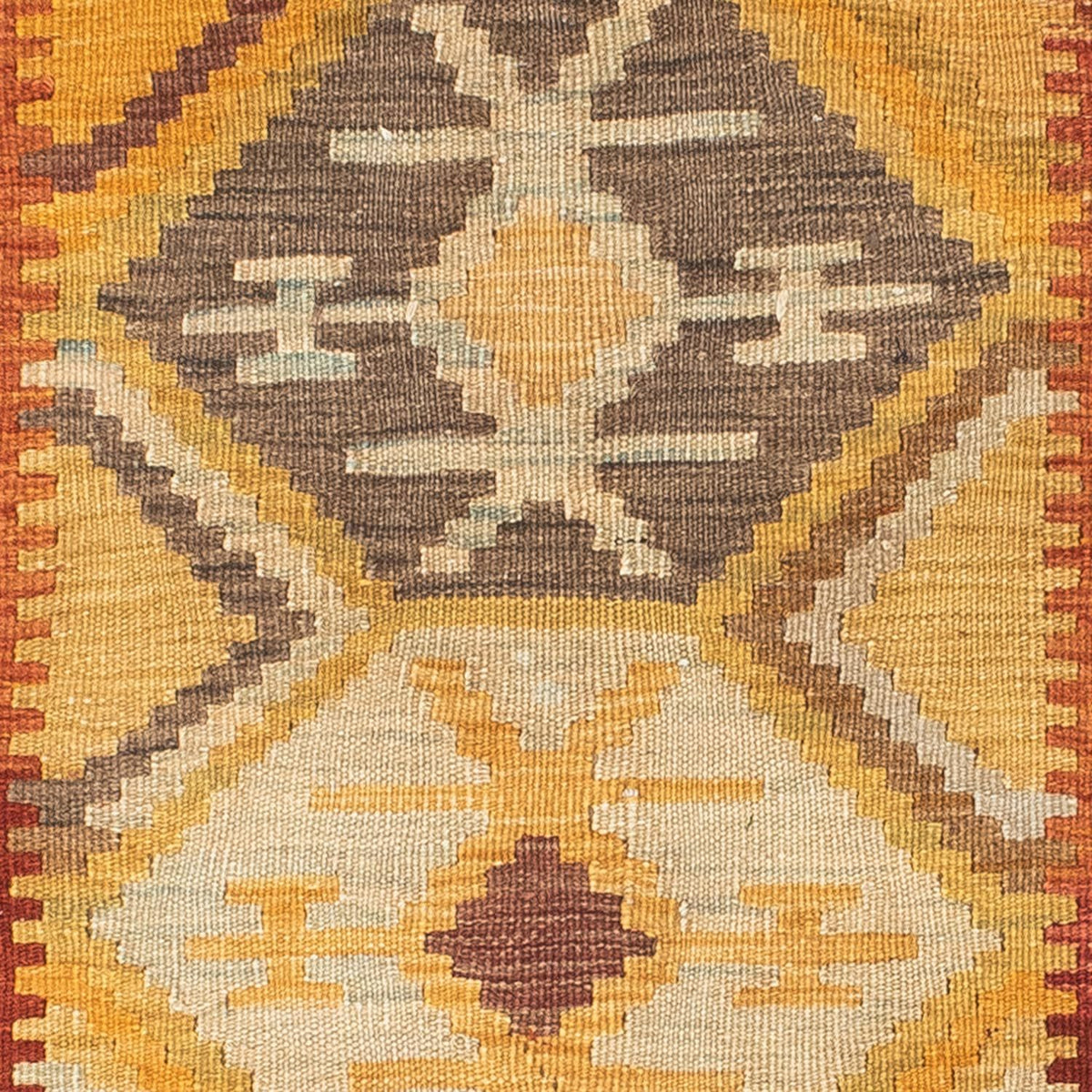 Alfombra de pasillo Alfombra Kelim - Oriental - 185 x 75 cm - oro
