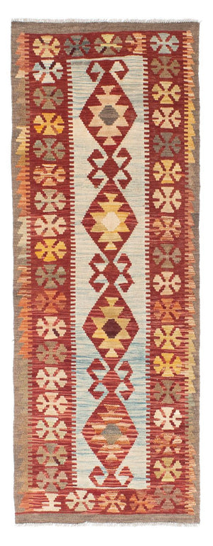 Alfombra de pasillo Alfombra Kelim - Oriental - 206 x 77 cm - beige